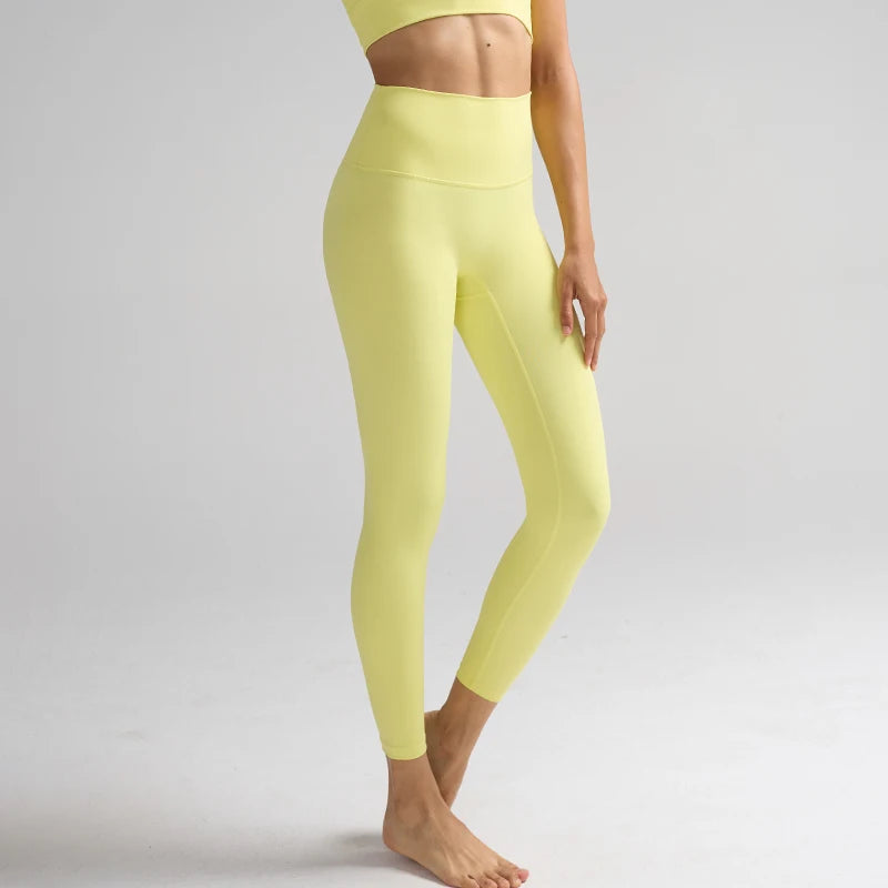 High Waist Naked Feeling Leggings for Women – Fitness Running Yoga Gym and Casual Workout Tight Pants