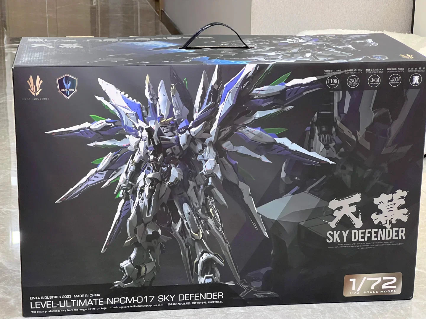 Einta Industries Sky Defender Level-Ultimate NPCM-017 1/72 Oversize PVC Mecha Model Kit Assembling Toy - Orignal Box