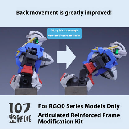 In Stock 107 Model Kits Reinforced Movable Frame Modified Parts For RG00 All Series Mobile Suit Model Details Replacement Parts
