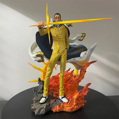 New One Piece Kizaru Borsalino Anime Figure Three Major Generals Of The Navy Borsalino Pvc Luminous Statue Collection Model Gift