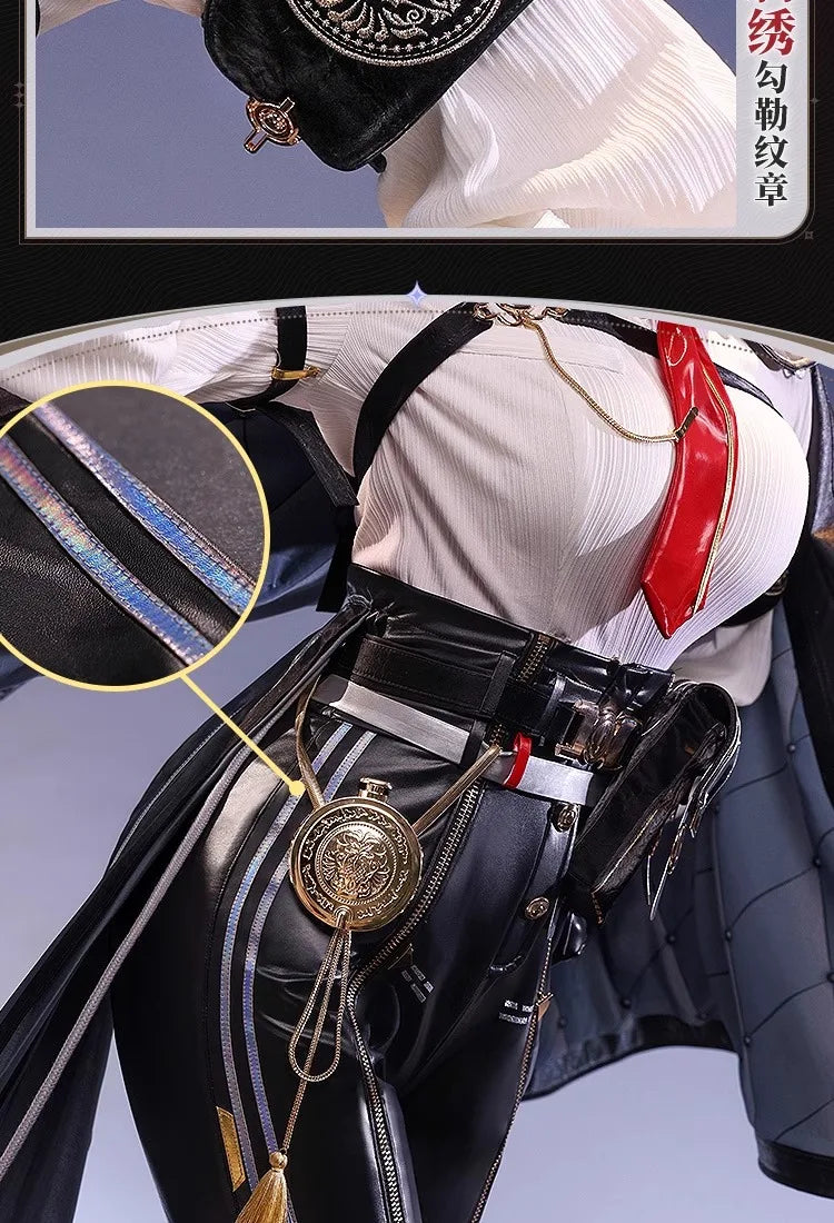 Wuthering Waves Zani Cosplay Costume Wig Uniform Metal Props Montelli Family Averardo Bank Ragunna Rinascita Halloween for Women