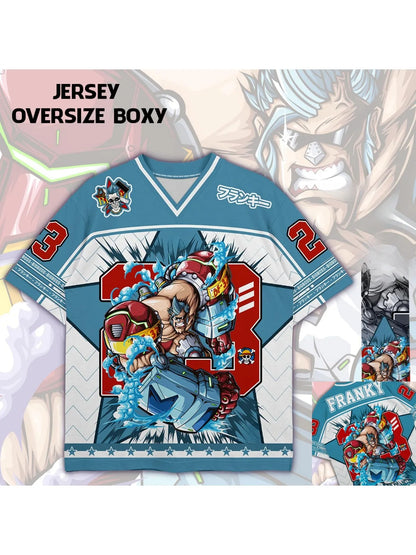 23 Jersey One Piece Franky Anime Y2k Korean Style Kpop Baseball Hockey T-shirt Fashion Streetwear Anime Daily Unisex Tops Tees