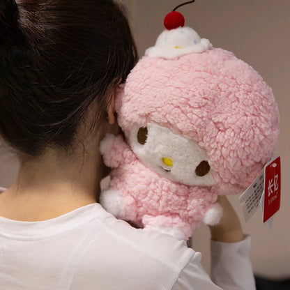 Sanrio Piano Plush Doll Bag Pendant Cute Sheep Toy Genuine Cartoon Anime Coin Purse Keyrchain Kids Birthday Xmas Gifts