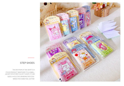 36pcs Sanrio Hello Kitty Kuromi Melody Mini Notebook Diy Kawaii Pocket Book Student Words Notebook Memo Student Stationery Gifts