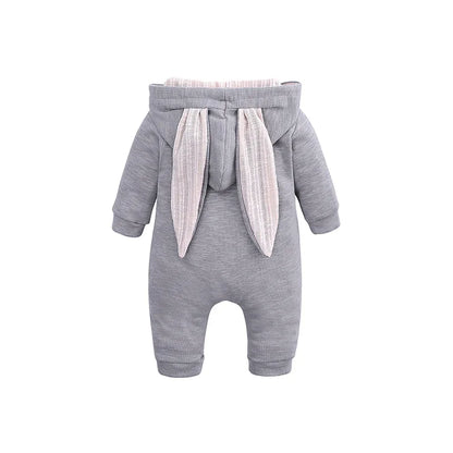 Baby Rompers Boys Girls Newborn 0 to 3 6 9 12 18 Months Boutique Cotton Long Sleeve Rabbit Ear Infant Onesie Spring Fall Clothes