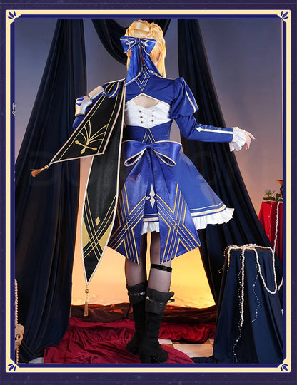 IN STOCK Saber Cosplay Costume Game Honkai: Star Rail x Fate Stay Night【S-2XL】DokiDoki-R Halloween Saber Costume Plus Size