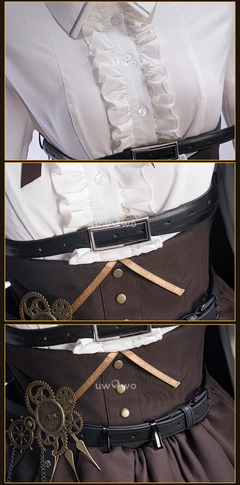 IN STOCK UWOWO Traveler Lumine Cosplay Game Genshin Impact Traveler Lumine Detective Cosplay Costume Halloween Costumes