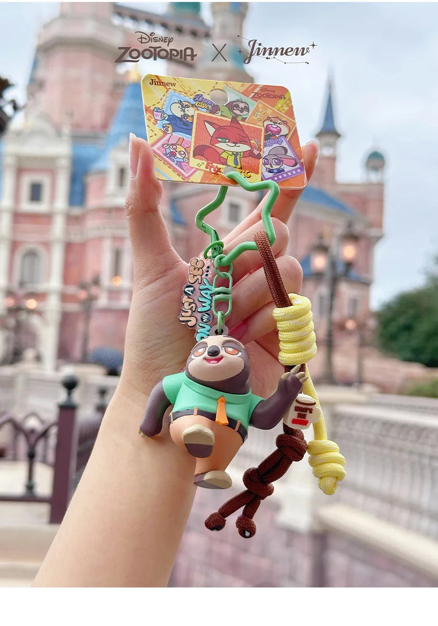 Zootopia Cartoon Character Injection Molding 3D Keychain Premium Design Anime Themed Accessories Collectible Toy Figures Gift