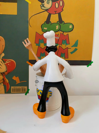 Disney Anime Figures Mickey Goofy Statue Pen Container Makeup Brush Holder Storage Bin Cute Desktop Decor Student Ornaments Gift