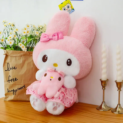 new 45/55/75cm Big Size Kuromi My Melody Sanrio Anime Plush Stuffed Doll Room Decoration Plushies Pillow Ornaments Holiday Gifts