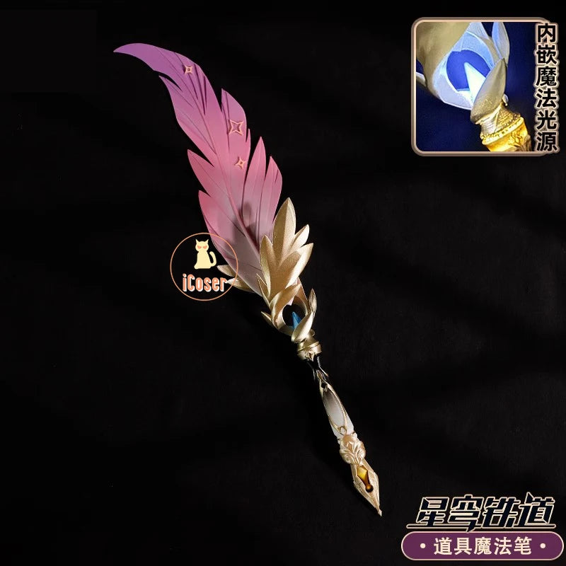 Honkai Star Rail Trailblazer Remembrance Cosplay Feather Pen Game Props Magic Pen Halloween Party for Women Men Girls Cos Gifts