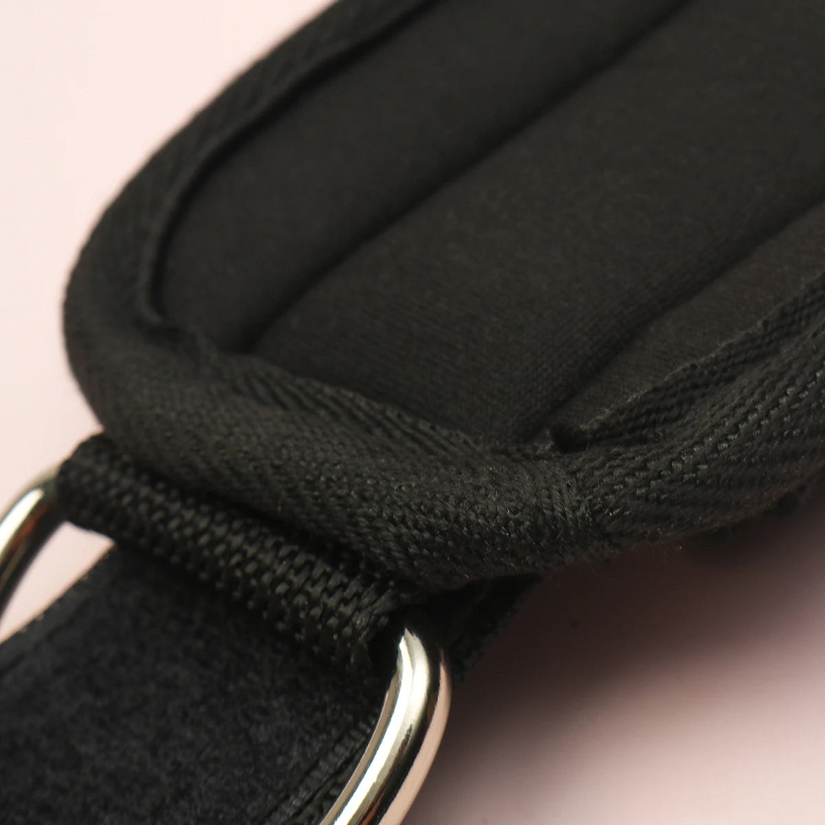 1pc Padded Neoprene Ankle Strap with Double D-Ring for Cable Machines Gym Workouts Leg Extensions - Black 1PC