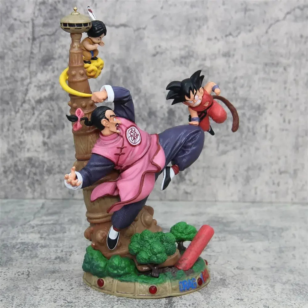 28cm Dragon Ball Anime Figures Goku Figurine Tao Pai Pai Vs Son Goku Series Karin Tower Action Figures Collectible Ornament Toys