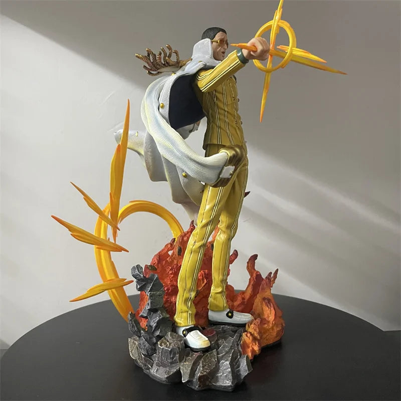 New One Piece Kizaru Borsalino Anime Figure Three Major Generals Of The Navy Borsalino Pvc Luminous Statue Collection Model Gift