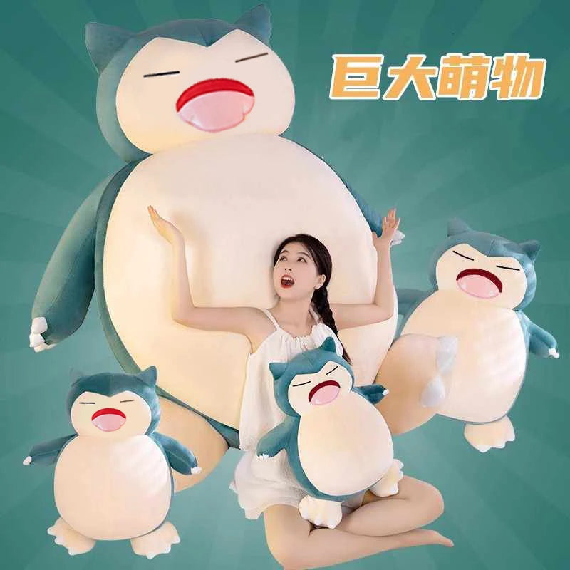 Aoger Giant Snorlax Plush Toys Kawaii Soft Snorlax Leather Shell Plushie NO Filling Pillow Birthday Gifts For Children Pokemon