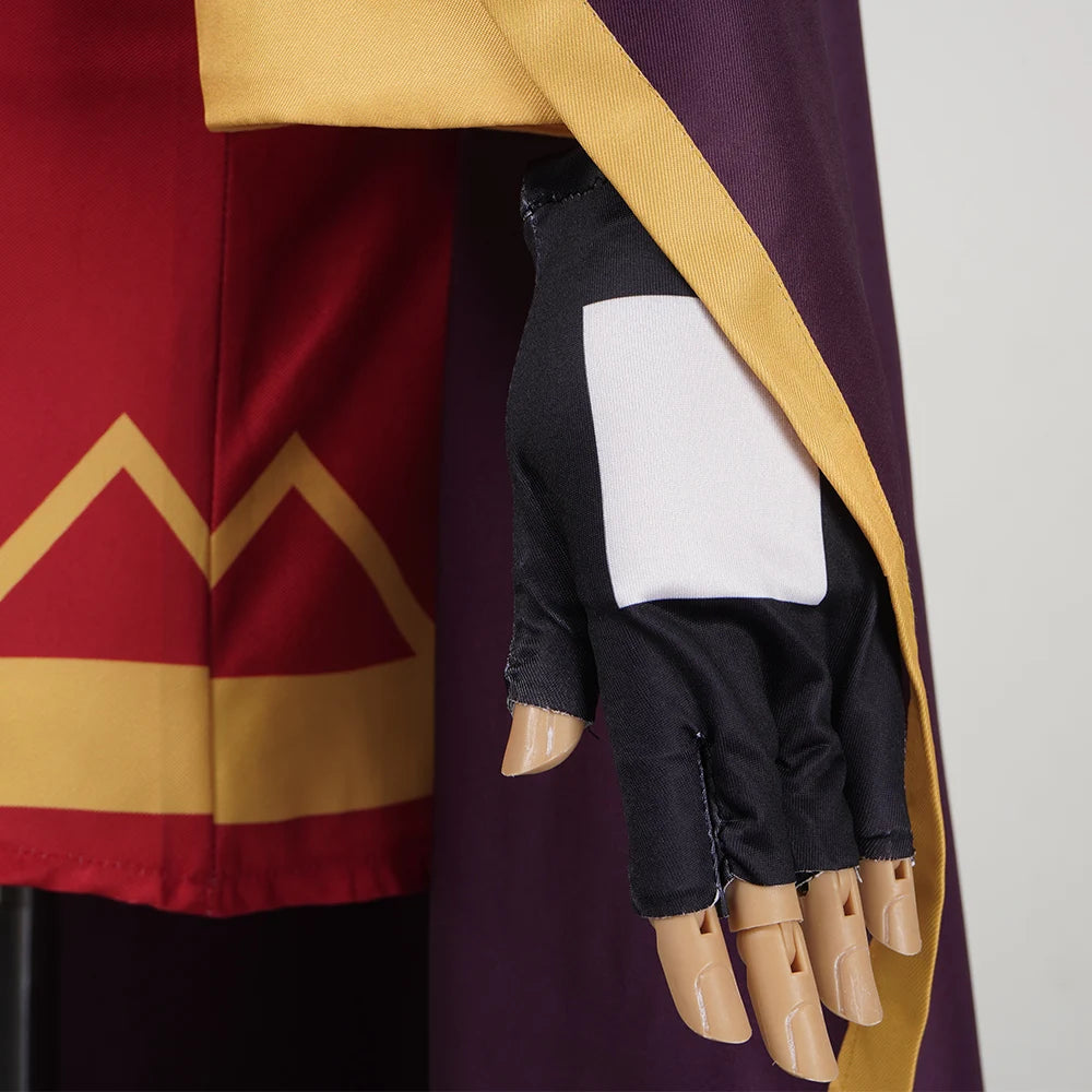 Anime Megumin Cosplay Costume Women Polyester Dress and Wig Set