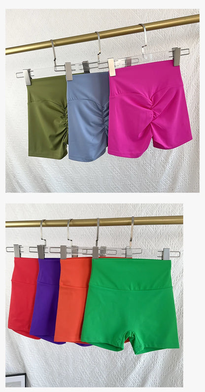 Women Sports High Waist Yoga Legging Shorts Squat Proof Quick Dry Fitness Workout Gym Cycling Tight