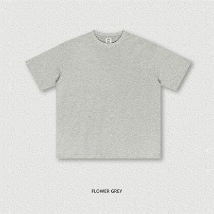 ZODF New 2025 Spring Summer 235gsm Solid Cotton T-Shirts For Men Women Unisex Loose Basic T Shirt Tees Brand Tops HY0970