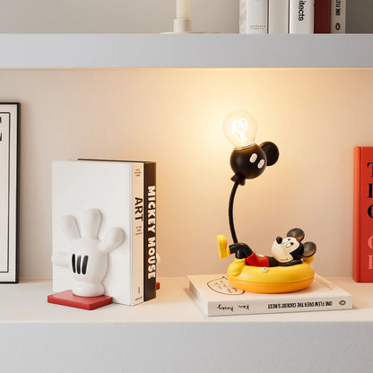 Mickey Figurine Night Light Cartoon Mickey Mouse 3d Doll Reading Lamp Cute Desktop Decor Statue Creative Desk Lamp for Kids Gift