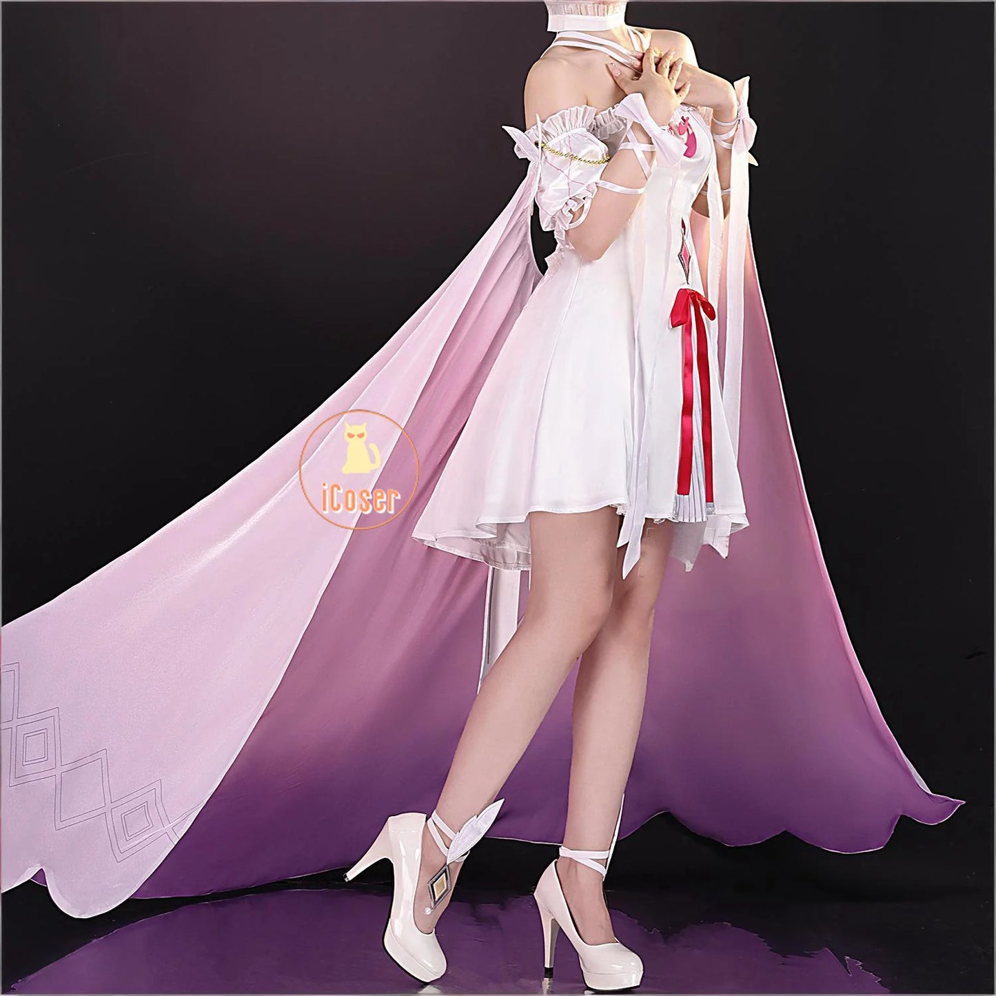 Genshin Impact Columbina FES 2026 Cosplay Costume Wig Dress The Damselette Eleven Fatui Harbingers Halloween Party Women Girls