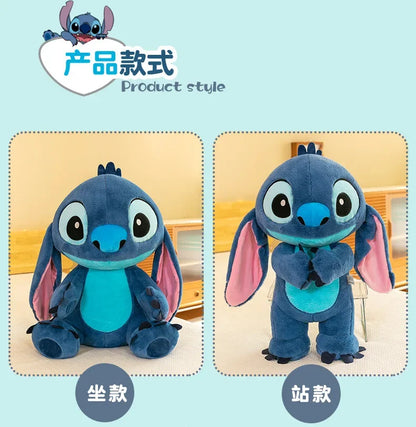 80cm Big Size Disney LILO & Stitch Anime Plush Stuffed Doll Room Plushies Pillow Kawaii Ornaments Children's Holiday Gifts