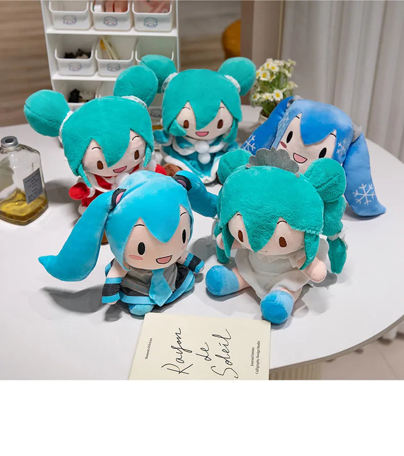 Lovely Hatsune Miku Fufu Plush Toys Preciality Classic Deep Sea Collection SEGA Hatsune Miku Stuffed Doll  Kids Xmas Gifts
