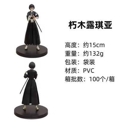 18.5cm Bleach Anime Hitsugaya Toushirou Zaraki Kenpachi Kurosaki Ichigo Action Figure Collectible Model Toys Japanese