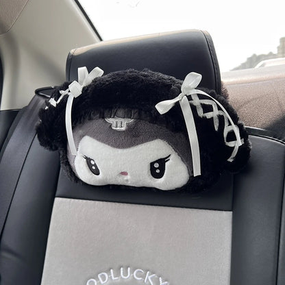 Sanrio Lolita My Melody Headrest Back Cushion Car Seat Belt Cover Stuffed Anime Kuromi Cuddly Pillow Plushies Xmas Gifts Girl