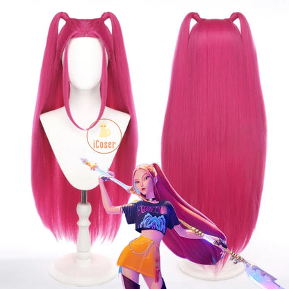 KPop Demon Hunters Mira Cosplay Costume Wig Purple Bear Pajamas Sweatshirt Headwear Huntrix Halloween Party for Women Girls Cos