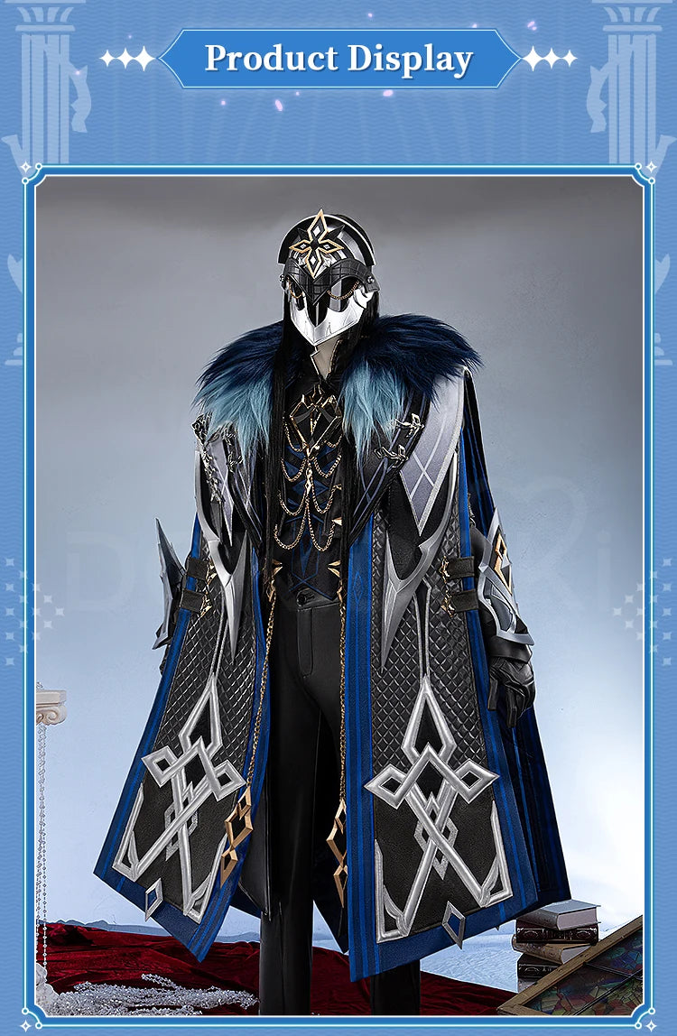 IN STOCK Captain Capitano Cosplay Costume Game Genshin Impact【S-4XL】DokiDoki Men Costume Fatui Harbinger Halloween Plus Size