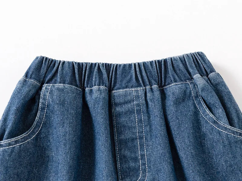 Toddler Boy Denim Shorts 1 to 2 3 4 5 6 7 Years 2024 Blue Kids Girl Jeans Shorts Black Soft Cotton Children Short Pants Clothing