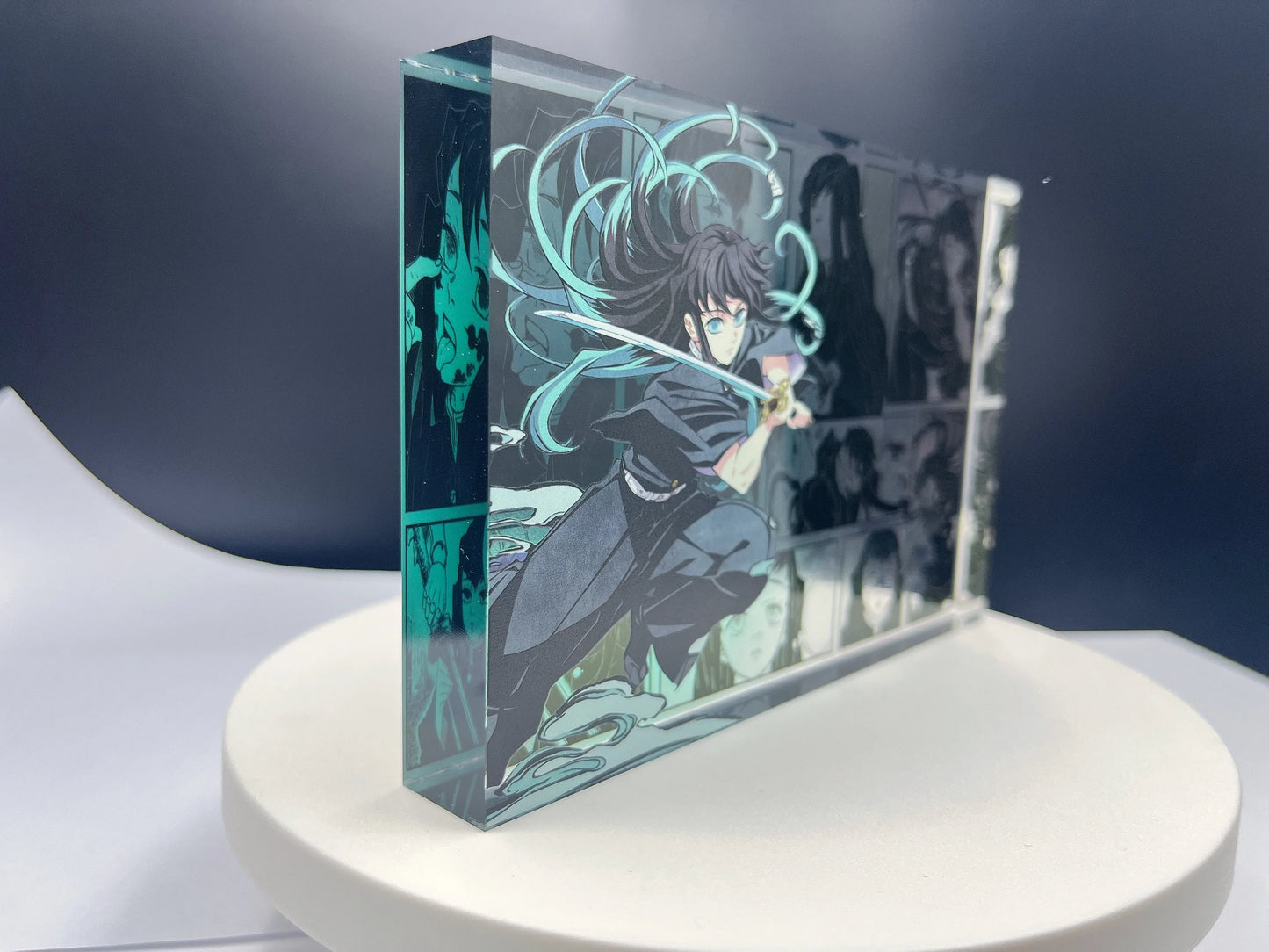 New Demon Slayer Creative High-value Bar Chi Tokitou Muichirou Acrylic Brick Computer Desktop Ornaments Anime Peripheral Gifts