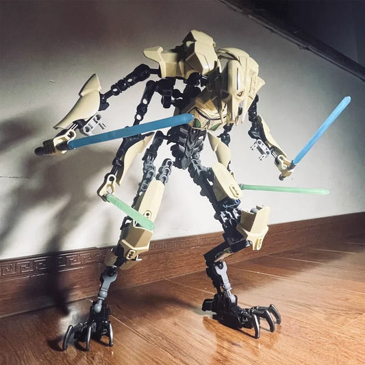 In Stock Stars Wars Action Figure General Robot Grievous With Lightsaber Hilt Combat Weapon Anime Figure Model Toy Kids Gifts