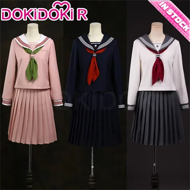 IN STOCK Shimizu Hinako Cosplay Costume Anime【S-2XL】DokiDoki-R Women School JK Uniform Dress Cosplay Halloween Plus Size