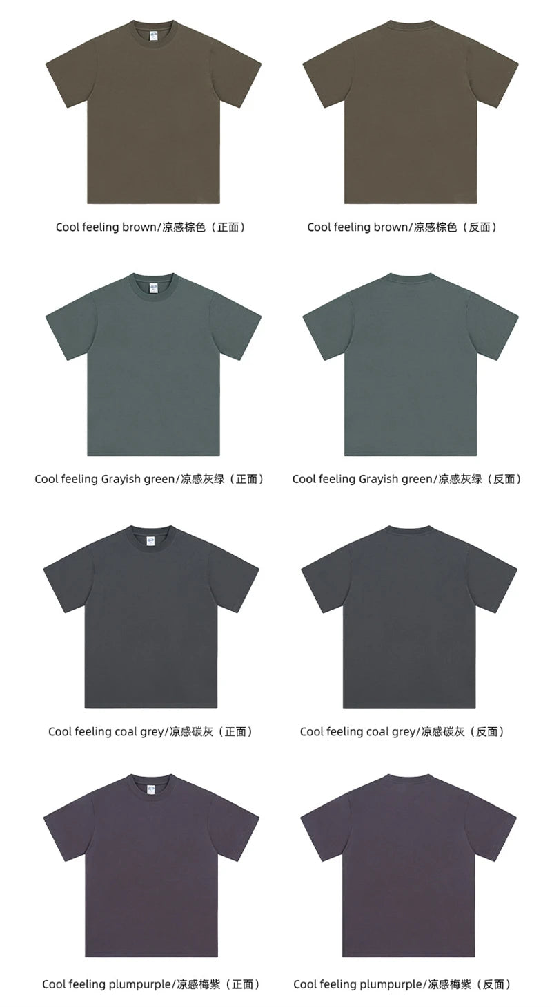 ZODF Fashion 2025 Summer Men Sorona T-Shirts Unisex Casual Cool Feeling Quick Dry O Neck 245gsm T Shirt Brand Tees HY1032