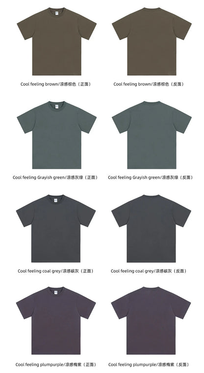 ZODF Fashion 2025 Summer Men Sorona T-Shirts Unisex Casual Cool Feeling Quick Dry O Neck 245gsm T Shirt Brand Tees HY1032