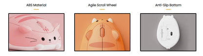 Akko Cat Theme Mouse 2.4GHz Bluetooth 3.0 / 5.0 Wireless Tri-mode Mouse for PC Laptop Computer Plug and Play