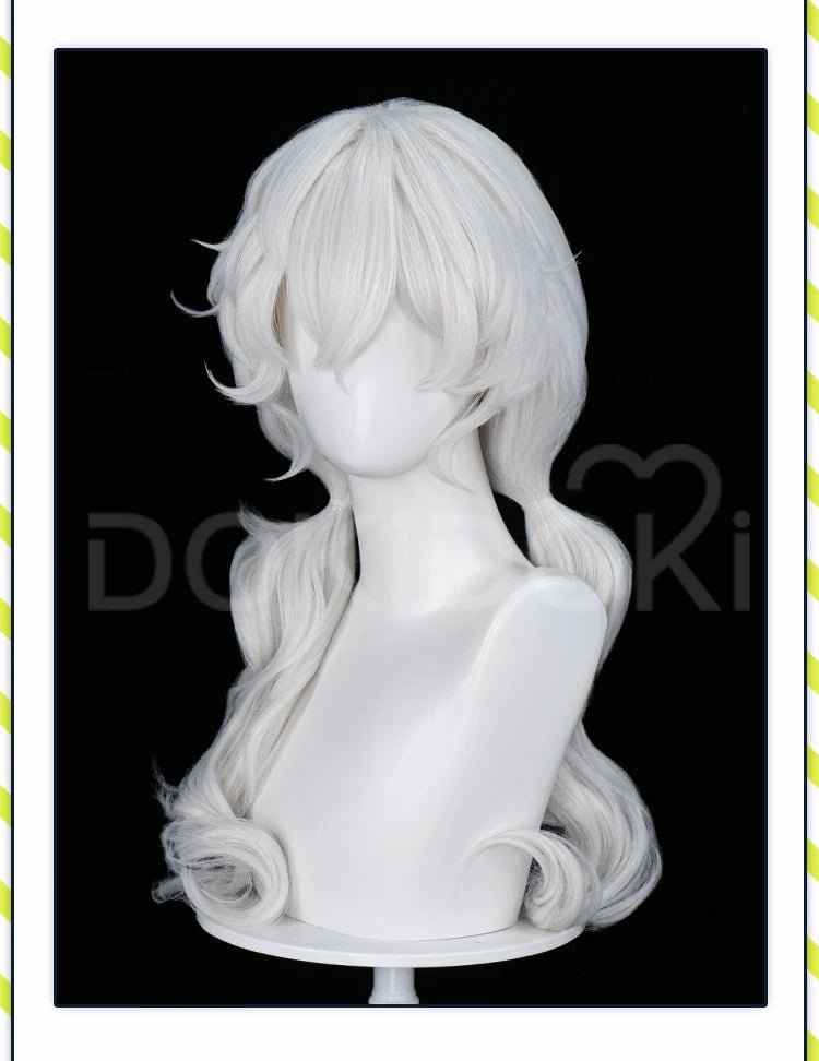 Charlotte Wiltshire Wig Game Hello Charlotte DokiDoki Women 70cm White Long Wig Charlotte Cosplay Free Cap