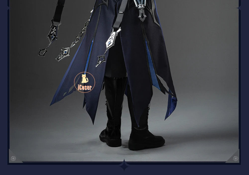 Genshin Impact Kyryll Chudomirovich Flins Cosplay Costume Wig Uniform Game Cos Outfit Halloween Party for Women Men Carnival Set