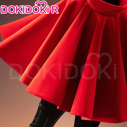 Hornet Cosplay Costume Game DokiDoki-R Men Women Halloween Costume Hornet Red Cloak Cosplay Mask Halloween