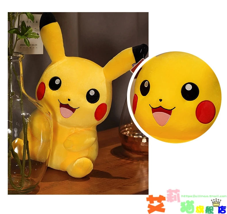 55/62/80CM Big Size Pokémon Pikachu Plushies Cartoon Anime Peluche Kawaii Ornament Stuffed Comfortable Soft Doll Children Gift