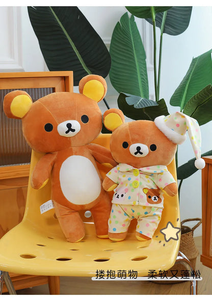 35/45/75cm Big Size Rilakkuma Kawaii Anime Plush Stuffed Doll Room Decorated Plushies Pajamas Bear Pillow Ornaments Holiday Gift