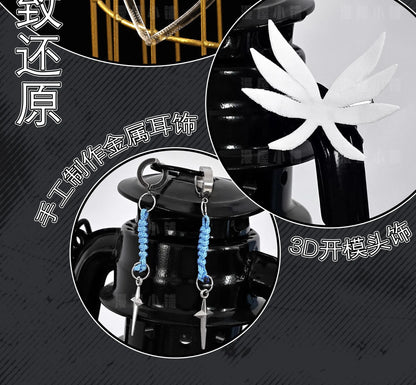 Arknights Exusiai The New Covenant Cosplay Costume Wig Uniform Jacket Headwear Earrings Halloween Party for Women Girls Carnival