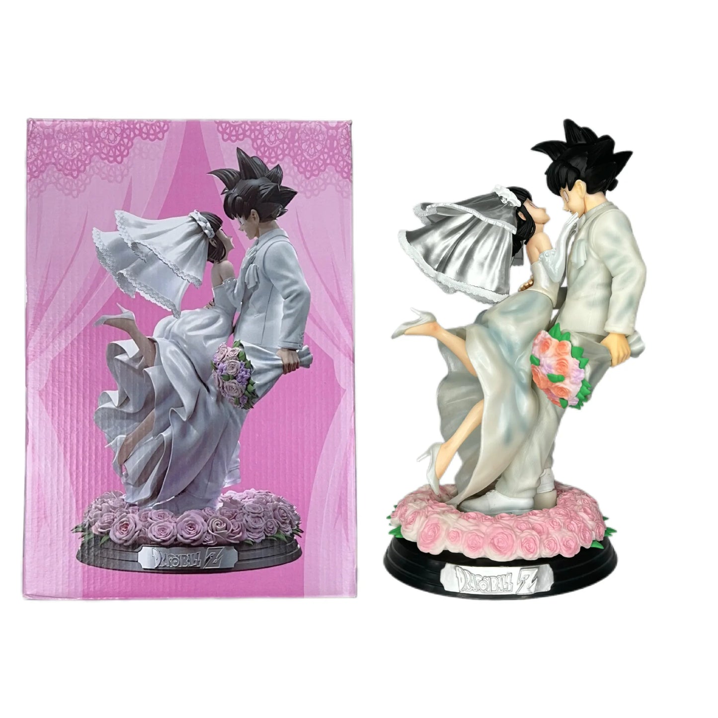 New Hot Dragon Ball Goku Wedding Statue Anime Figure Model Collectible Desktop Decoration Ornament Gifts For Couples