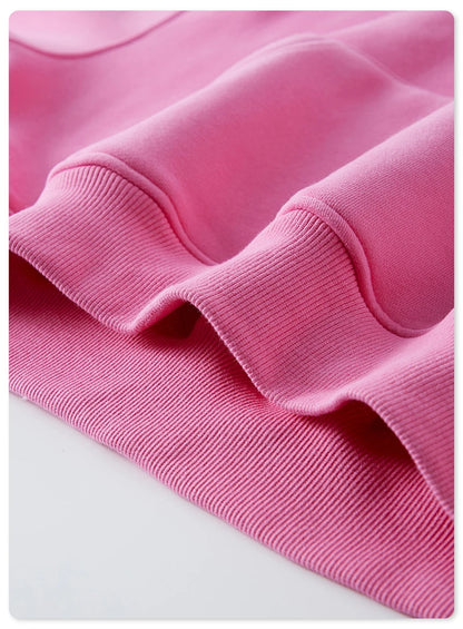 ZODF Chic Sexy Women Super-short Fleece Cropped Hoodies Girl Female Hip Hop Loose 345gsm Solid Hooded Pullover Streetwear HY0340