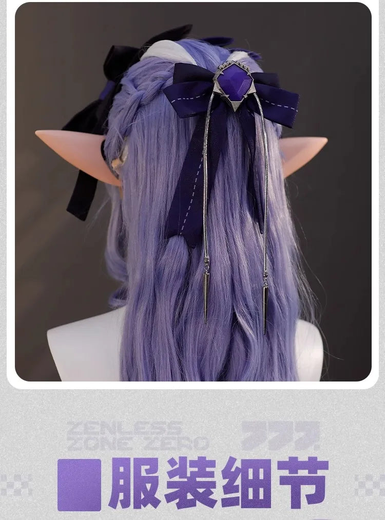 iCoser Zenless Zone Zero Vivian Cosplay Costume Dress Uniform Headwear Mockingbird Metal Props Halloween Party Women Carnival