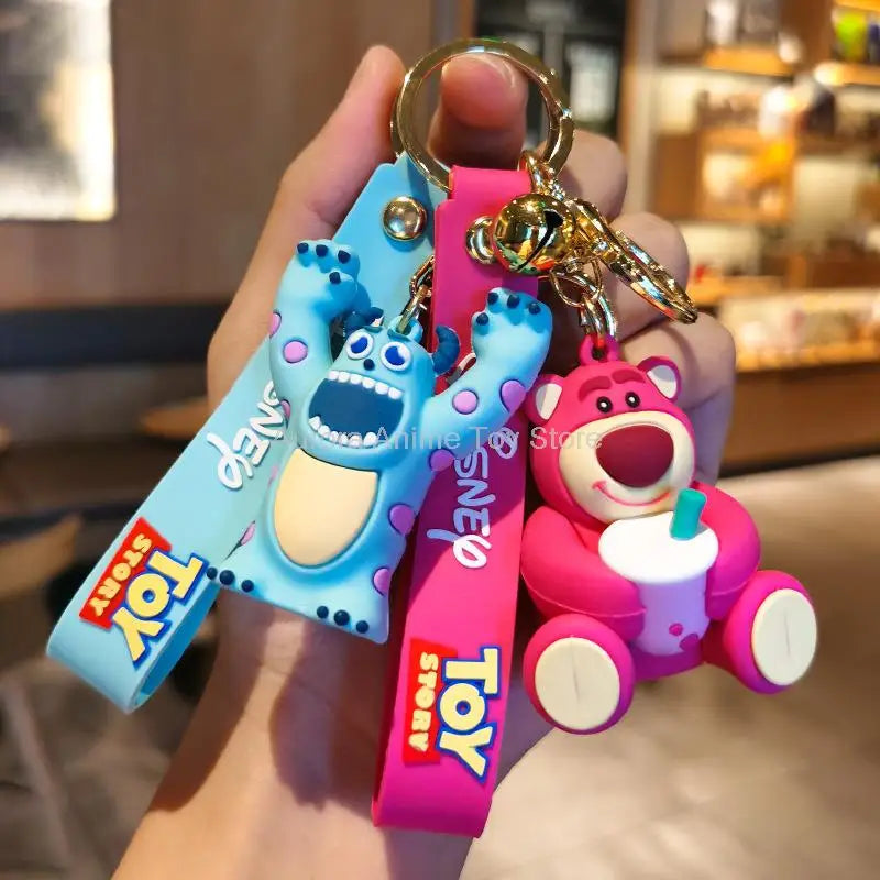 Anime Disney Keychain Variety of Cartoon Gift Cartoon Cute Doll Keyring Ornament Key Chain Car Pendant Toys Gift Stitch
