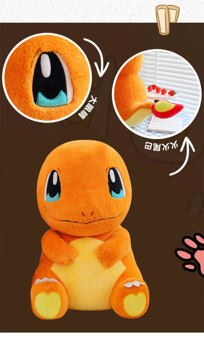 35-60CM Big Size Pokemon Charmander Plushies Squirtle Cartoon Anime Peluche Ornament Comfortable Soft Doll Children Toy Gift