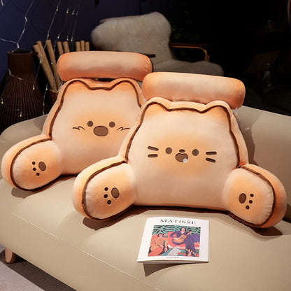 Comfortable Thickened Lumbar Support Cushion With Headrest Cartoon Cookie Anime Back Cushion Chair Bed Office Bedroom Girl