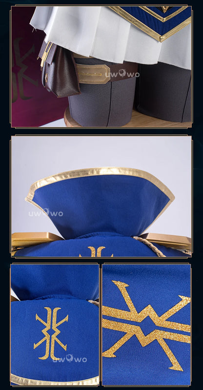 LAST BATCH UWOWO Caitlyn Cosplay Game LOL Caitlyn Arcane Commander Cosplay Costume With Cloak Hat Prop Halloween Costume